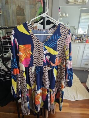 Colorful tiered dress